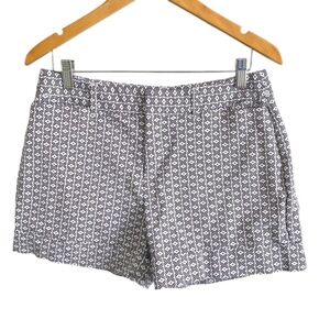 Catherine Malandrino Women Cotton Shorts Bermudas Black & White Design Size 8